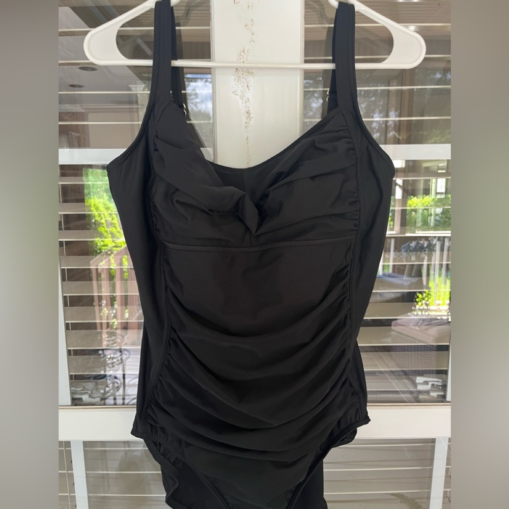 Vintage feel black one piece Lands End swimsuit